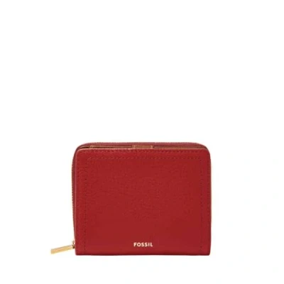 Image of Fossil Women&#039;s Logan Bi Fold Wallet, Red, Small