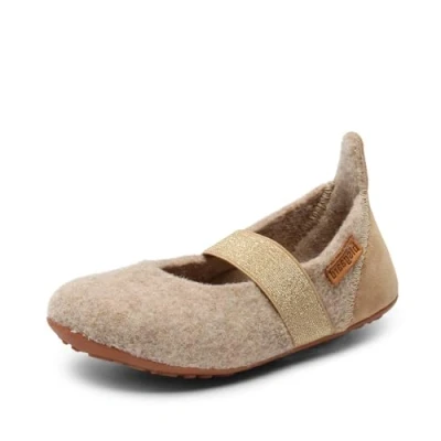 Image of bisgaard Girl&#039;s Ballet Wool Flat, Nougat, 7.5 UK Child