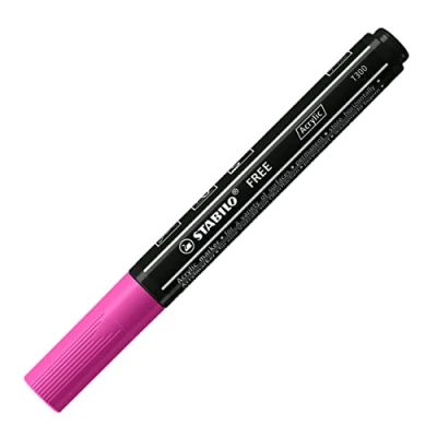 Image of Acrylic Marker STABILO FREE T300 2 3 mm Bullet Tip Box of 5 Lilac