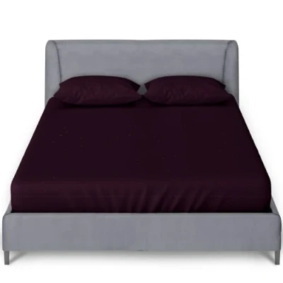 Image of GC GAVENO CAVAILIA Fitted Sheet Single Bed 10&quot; (25cm) Deep Bedding Bottom with Elastic Corner Polycotton 90 x 190 Cm Berry