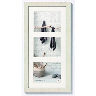 Image of walther Design Picture Frame Cream White 3x 13x18 cm Gallery with PassepArtout, Home Wooden HO338W