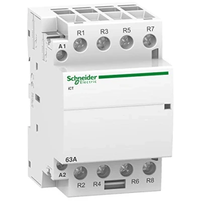 Image of Schneider A9C20864 Contactor Ict 63A 4No 220 240 Vac, White, Set Of 4 Piece
