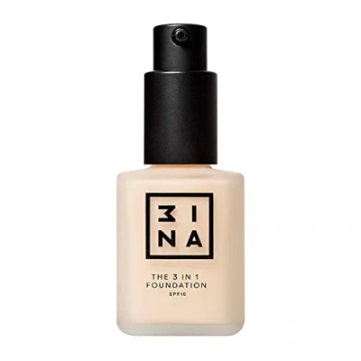 Image of 3INA MAKEUP Vegan Cruelty Free The 3 in 1 Foundation 200 Light pink Primes and Conceals Medium High Coverage SPF15 Matte Finish Long Lasting &amp; Hydrating Formula