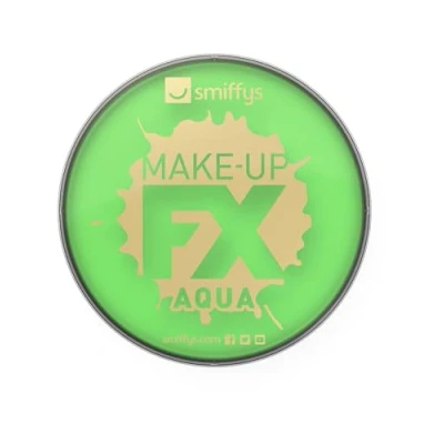 Image of Smiffys Make Up FX, Lime Green Aqua Face and Body Paint, 16ml, Water Based, Cosmetics Disguises Fancy Dress, Cosmetic Dress &amp; Disguises.