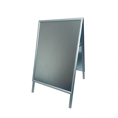 Image of Deflecto A1 Aluminium Pavement Display Board with Snap Frame Silver, Boards Free Standing, Literature Sign Holder, Notice Signs