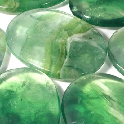 Image of CrystalAge Fluorite Palm Stone 70x50mm