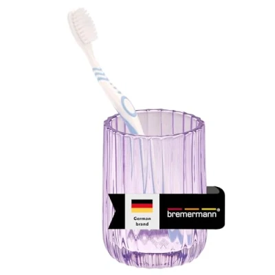 Image of bremermann Glass Toothbrush Holder Glass, Tumbler (lavender)