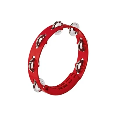 Image of Nino Percussion Compact Tambourine Instrument Musical for Children from 3 Years Diameter 8 inch Plastic, Red (NINO49R)