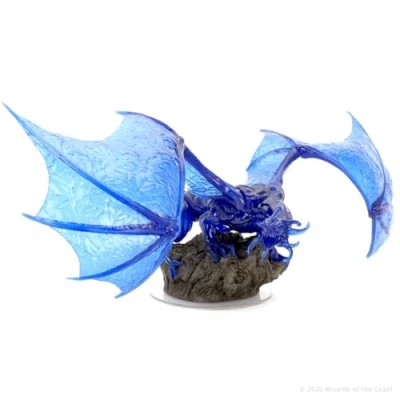 Image of WizKids Dungeons and Dragons Icons of the Realms, Sapphire Dragon Figure, DnD Miniatures
