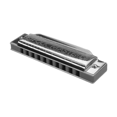Image of Suzuki 1072 F Folkmaster Harmonica in F, Silver, 2.0 in*12.0