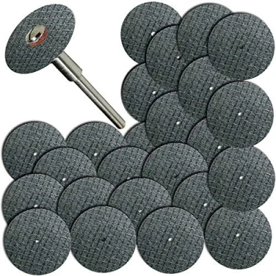 Image of BE Tool Cutting Wheel Discs 32MM 100Pcs Rotary Disc with 1Pcs 36MM Mandrel for Metal/Plastic/Fiber/Wood, etc