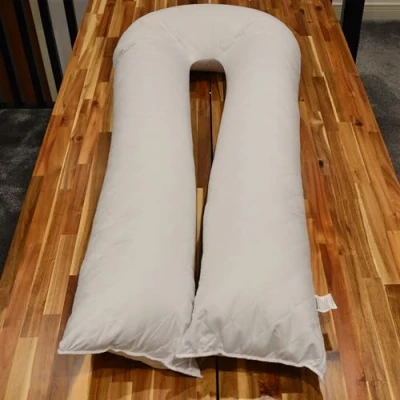 Image of Hometex Luxury Quilted 9ft / 12ft U Shape Body Support Pillow Maternity/Pregnancy (9 Ft)