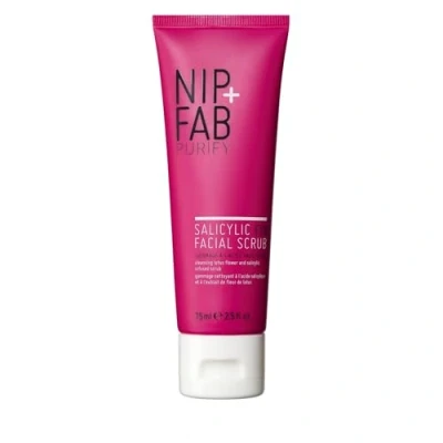 Image of cNip + Fab Salicylic Acid Fix Scrub for Face with Vitamin E and Volcanic Rock Exfoliating Facial Cleanser Exfoliant Pores Oil Control, 75 ml