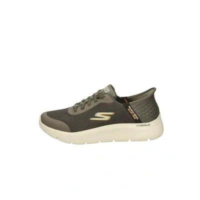 Image of Skechers Men&#039;s Free Slip ins Go Walk Flex Hands Up Sneaker, Brown, 9.5 UK Wide