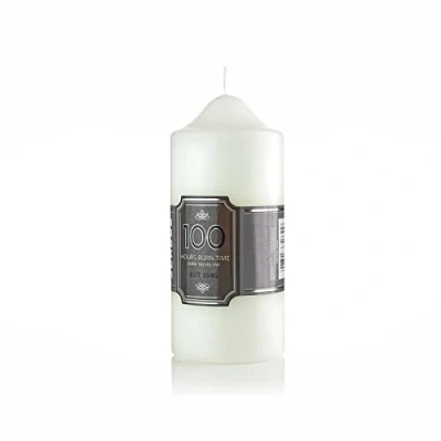 Image of Pillar Candles Long Burning Large Candle with 100 Hours Burn Time Dripless, Smokeless, Unscented Church Ideal for Weddings, Spa and Parties (Pack of 1)