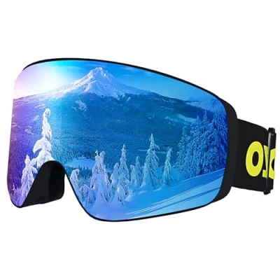 Image of Dizokizo Ski Goggles Magnetic Replaceable Cylindrical Lens SNOW for Men Women Anti Fog UV Protection Professional Snowboarding Skiing 6102…