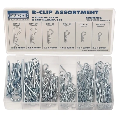 Image of Draper R Clip Assortment (150 Piece)