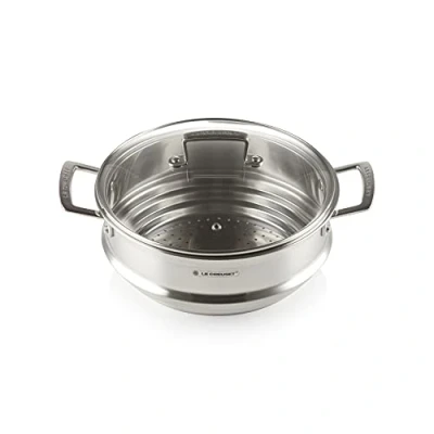 Image of Le Creuset Stainless Steel Large Multi Steamer with Glass Lid