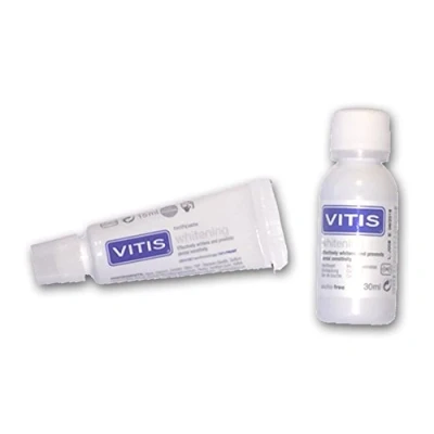 Image of Vitis whitening Mini Travel Kit Toothpaste 15ml + mouthwash 30ml