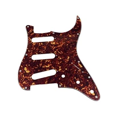 Image of Dopro Vintage Tortoise 11 Hole Strat Style Guitar Pickguard Bridge Reversed for FD Jimi Hendrix Stratocaster