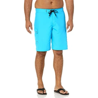 Image of Quiksilver Men&#039;s Standard Manic 22 Inch Length Cargo Pocket Boardshort Swim Trunk Board Shorts, Hawaiian Ocean, 30A