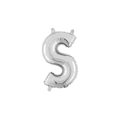 Image of 16&quot; Silver Letter S Foil Balloons Air Filled Self Inflating Birthday Anniversary Wedding Party Banner Decorations