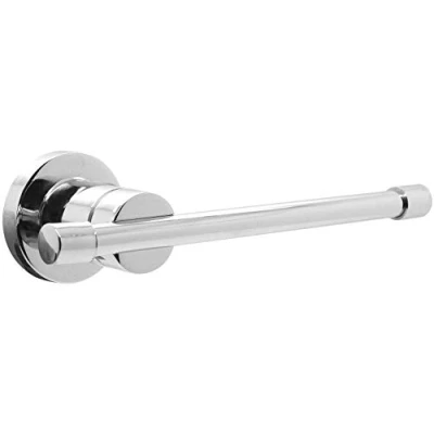 Image of ECOSPA Toilet Roll Paper Holder in Chrome with Modern Round Design and Easy Fixing Kit