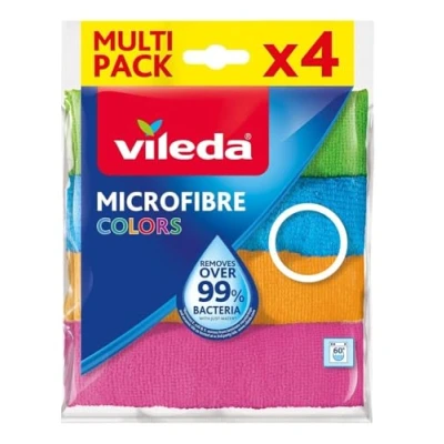 Image of Vileda Microfibre Pack of 4 Dish Cloths