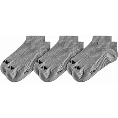 Image of Erima Men Sock Liners, 3 Pairs Liners Grey Marl, 47 50