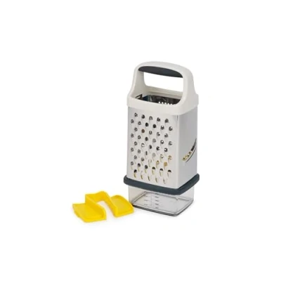 Image of Joseph Multi Grip Box Grater with Precision Food Grip, Stainless Steel Blades for Grating and Slicing, Non Slip Base, Dishwasher Safe