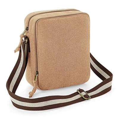 Image of Quadra Vintage Canvas Mini Reporter Bag (One Size) (Sahara)