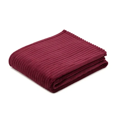 Image of Gözze Soft Cuddly Blanket, Fine Corduroy Look, 1040g/Piece, 150 x 200 cm Anthracite