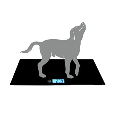 Image of Weighing Scales LCD Digital pet scale for dogs, animal platform, 3 Modes, kg, lb, st, MAX 220 lb Automatic shutdown after 15 seconds of inactivity
