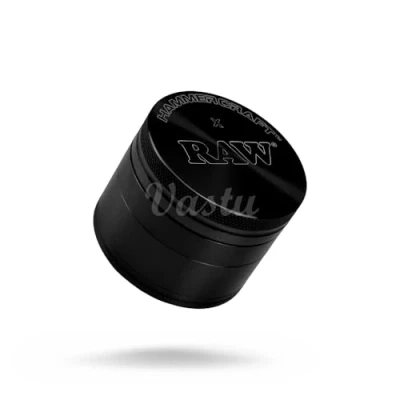 Image of RAW x Hammercraft 4 Part Magnetic Metal Grinder Black Vastu (Medium 55mm)