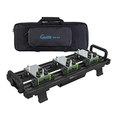 Image of GUITTO Guitar Pedal Board, Velcro less Effects Pedalboard Aluminum Alloy Super Light with Carry Bag (GPB 01 Small)
