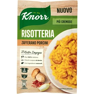 Image of 6 x Knorr Risotto Rice Saffron and Porcelain Mushrooms 175 g 100% Italian Prepared Food