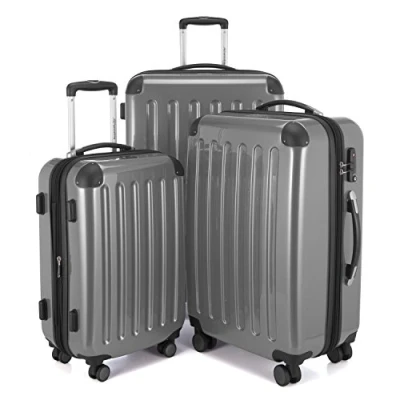 Image of HAUPTSTADTKOFFER Alex Set of 3 Hard side Luggages Trolley Suitces Expandable, TSA, (S, M &amp; L), silver