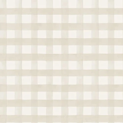 Image of Holden Watercolour Gingham Check Wallpaper Beige 13290