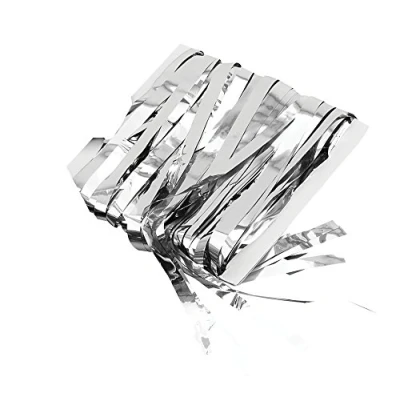 Image of Bristol Novelty PG001B Tinsel Curtain Silver Pack of 1, One Size