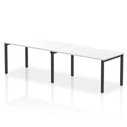 Image of Evolve Plus 1400mm Single Row 2 Person Bench Desk White/Black