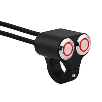 Image of Keenso Universal 7/8inch 22mm Motorcycle Handlebar Switch, Motorbike Brake Fog Headlight Handle On/Off Grip Switches(Type D) Accessories