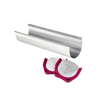 Image of Paderno World Cuisine A4982312 Stainless Steel Yule Log Mold with Removable Sides, Gray