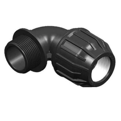 Image of MDPE Water Pipe Fitting Elbow Threaded Male 32MM X 1&quot; (Inch)