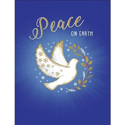 Image of Piccadilly Greetings Modern Christmas Card Open 8 x 6 inches