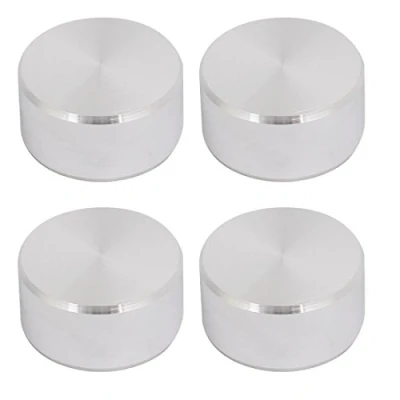 Image of sourcingmap 4pcs 20mm Dia 10mm Thickness M6 Thread Aluminum Disc Hardware for Glass Table