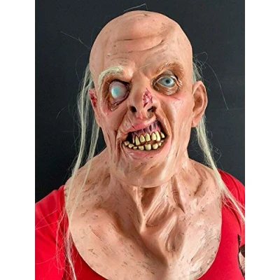Image of Rubber Johnnies Jason 2009, Crystal Lake Killer MASK, Full Head, Latex, Halloween COSTUME, One Size, Horror Accessory