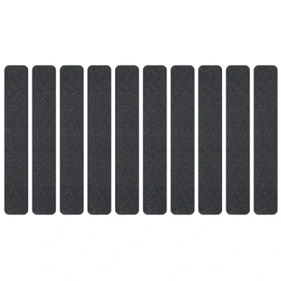 Image of VGOL 10PCS Anti Slip Tape Pre Cut Strips Non Adhesive Stair Treads Safety for Staircase Stairs Steps Ladders Ramps Scaffolding 30cm x 5cm Black