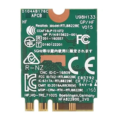 Image of RTL8822BE Network Card, 2.4G/5G Dual Band 867Mbps M.2 2T2R Bluetooth 4.2 WIFI Support 802.11a / b/g/n/ac