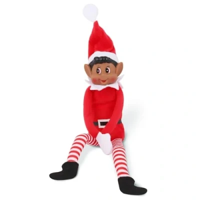 Image of Elves Behavin&#039; Badly 12 Inch Elf Of Colour with Vinyl Face &amp; Soft Body Christmas Naughty (BROWN ELF)