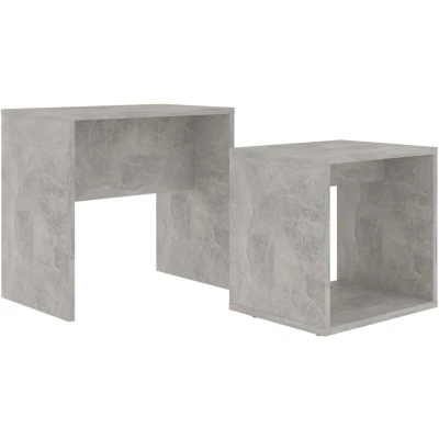 Image of vidaXL Coffee Table Set Concrete Grey 48x30x45 cm Engineered Wood